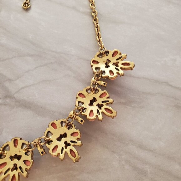 ✨ J.Crew Pink Rhinestone Crystal Cluster Stacked Statement Necklace ✨ - Picture 12 of 16